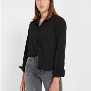 Frank & Oak Button Up Blouse in Black